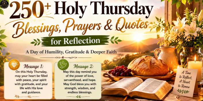 250+ Holy Thursday Blessings, Prayers & Quotes for Reflection