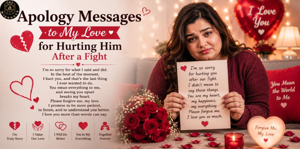Apology Messages to My Love for Hurting Him After a Fight