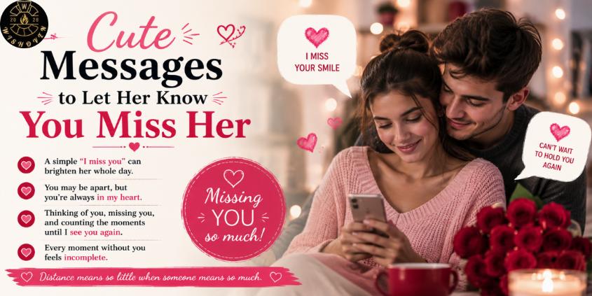 Cute Messages to Let Her Know You Miss Her