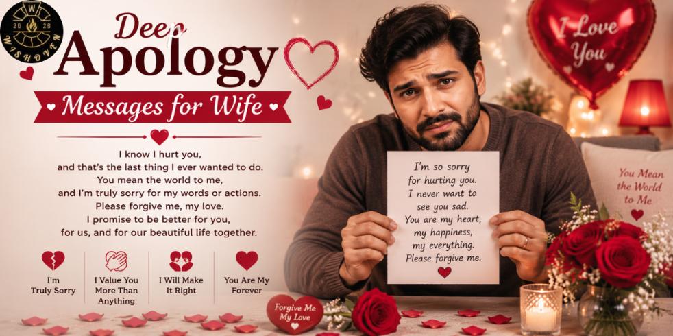 Deep Apology Messages for Wife