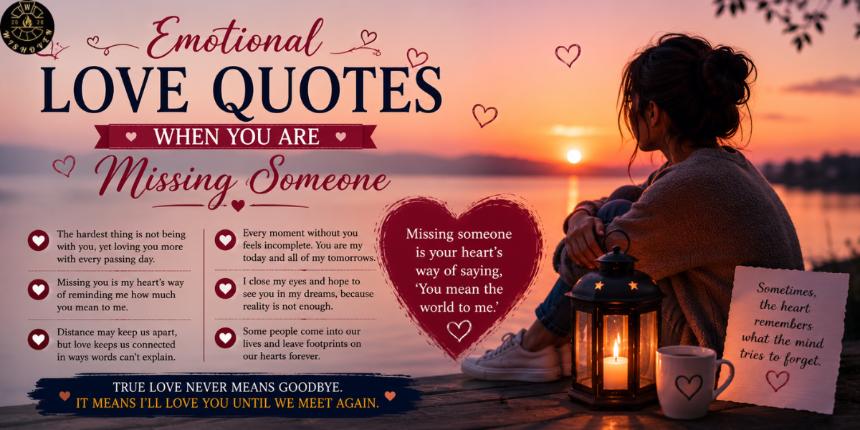 Emotional Love Quotes When You Are Missing Someone