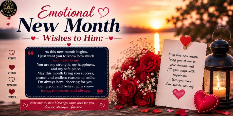 Emotional New Month Wishes to Him