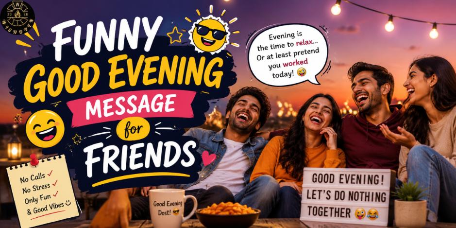 Funny Good Evening Message for Friends