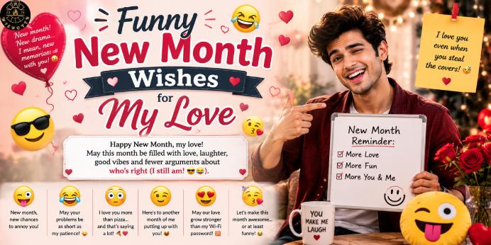 Funny New Month Wishes for My Love