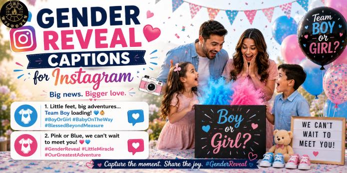 Gender Reveal Captions for Instagram