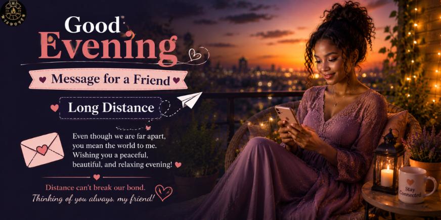 Good Evening Message for a Friend Long Distance