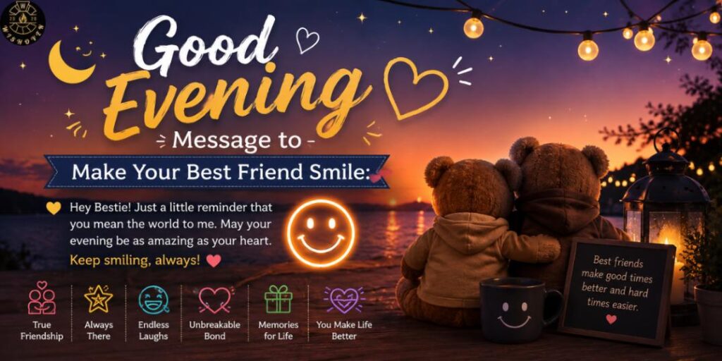 Good Evening Message to Make Your Best Friend Smile