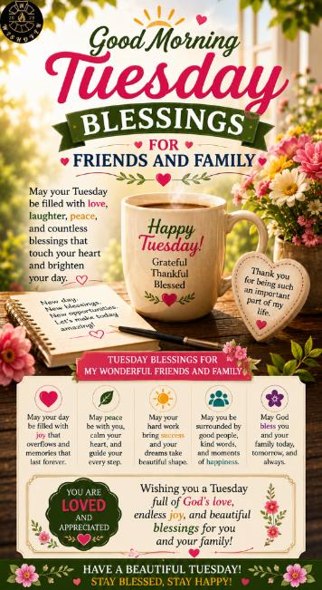 Good Morning Tuesday Blessings for Friends and Family