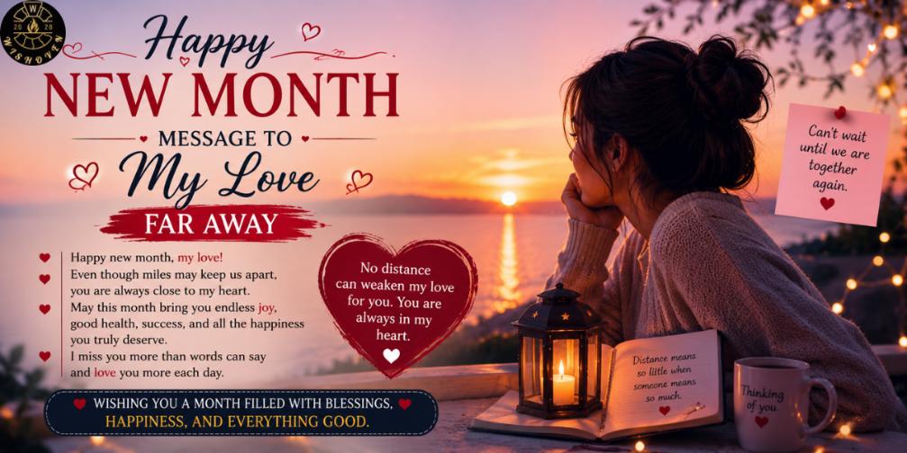 Happy New Month Message to My Love Far Away