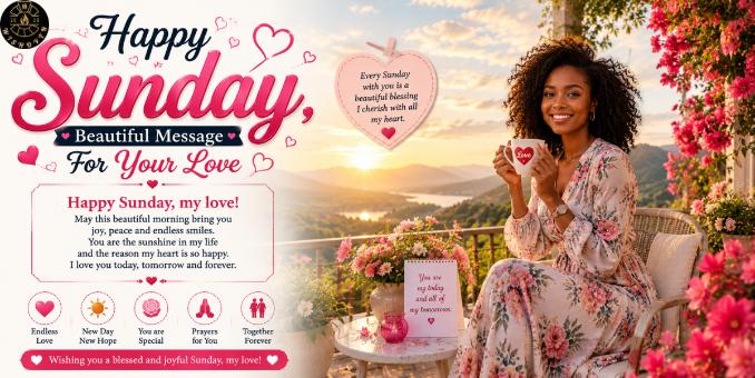 Happy Sunday, Beautiful Message For Your Love