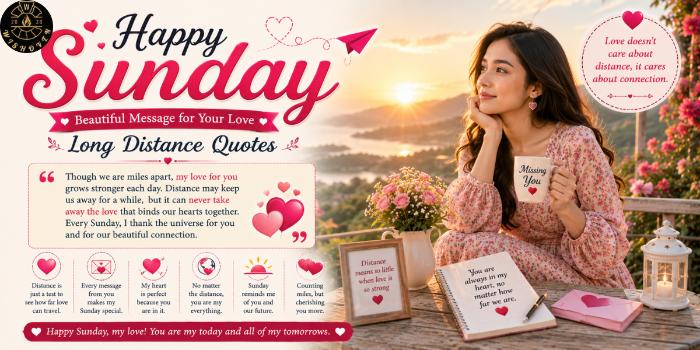 Happy Sunday Beautiful Message for Your Love Long Distance Quotes