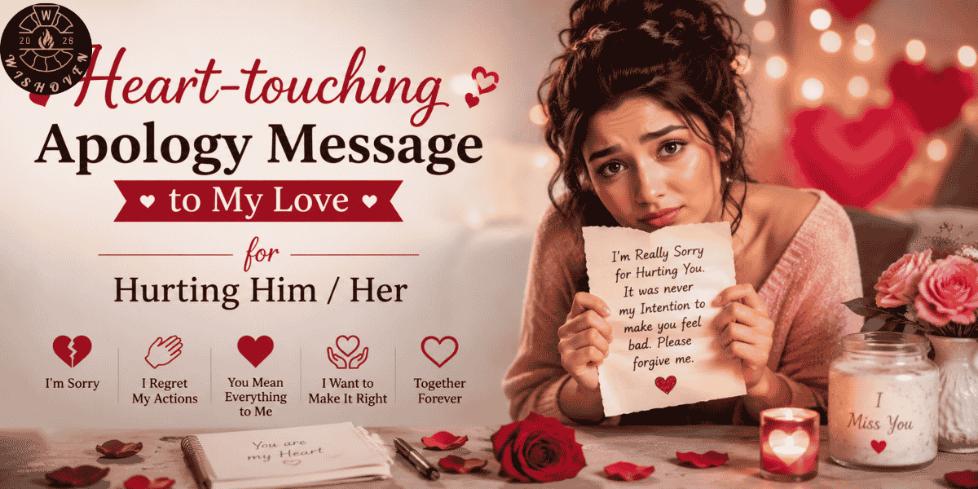 Heart-Touching Apology Message to My Love for Hurting Him  Her