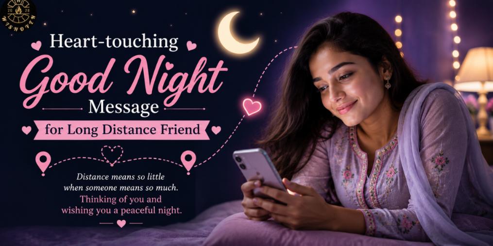 Heart-touching Good Night Message for Long Distance Friend