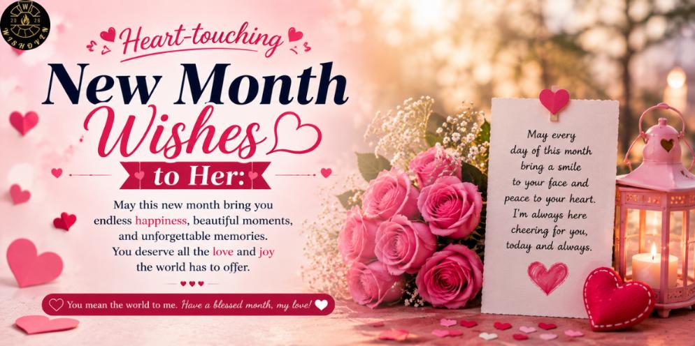 Heart-touching New Month Wishes to Her
