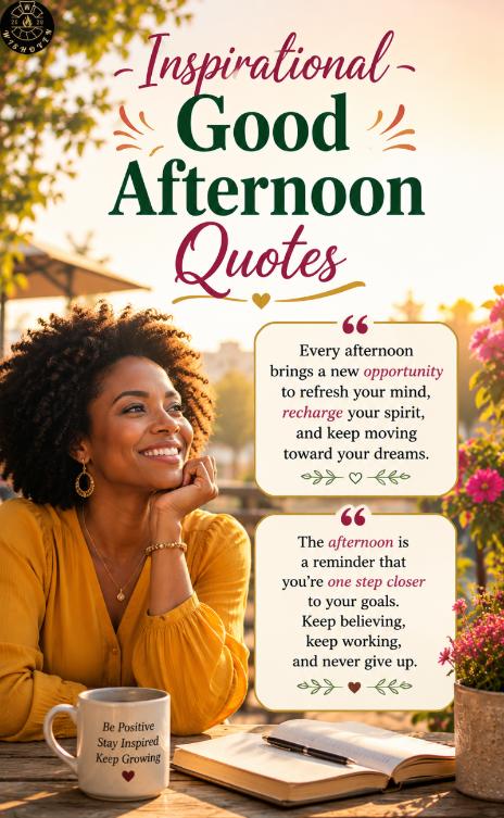 Inspirational Good Afternoon Quotes