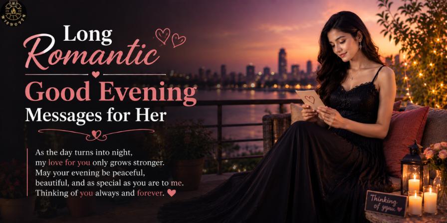Long Romantic Good Evening Messages for Her