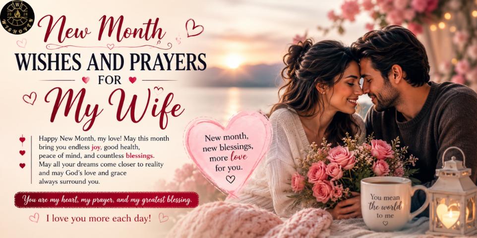 New Month Wishes and Prayers for My Wife