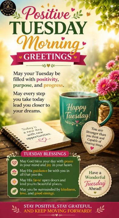 Positive Tuesday Morning Greetings