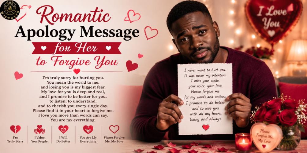 Romantic Apology Message for Her to Forgive You