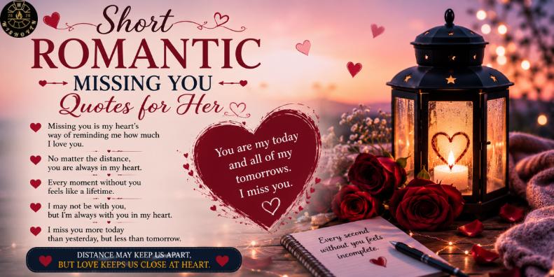 Short Romantic Missing You Quotes for Her