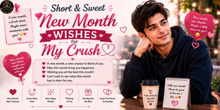 Short & Sweet New Month Wishes for My Crush
