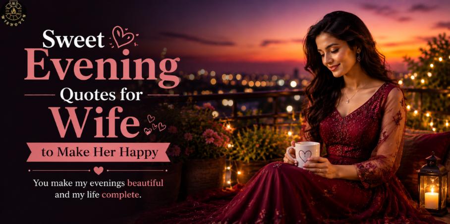 Sweet Evening Quotes for Wife to Make Her Happy
