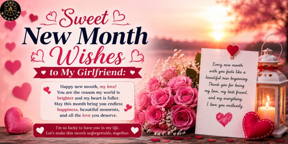 Sweet New Month Wishes to My Girlfriend