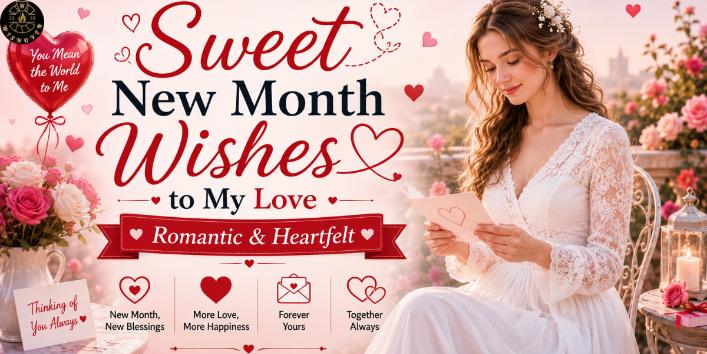 Sweet New Month Wishes to My Love — Romantic & Heartfelt
