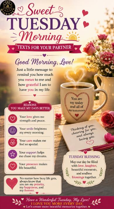 Sweet Tuesday Morning Texts for Your Partner