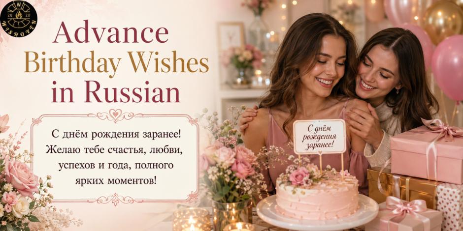 Advance Birthday Wishes in Russian