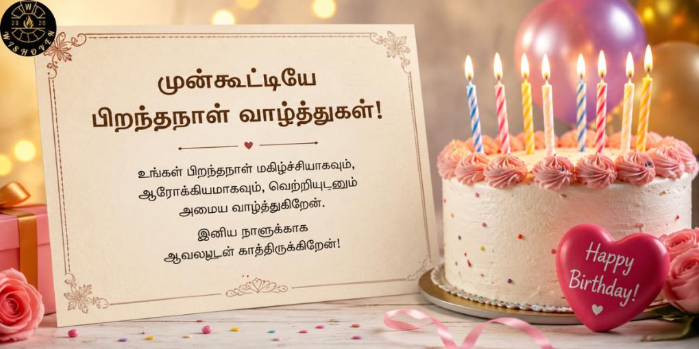 Advance Birthday Wishes in Tamil