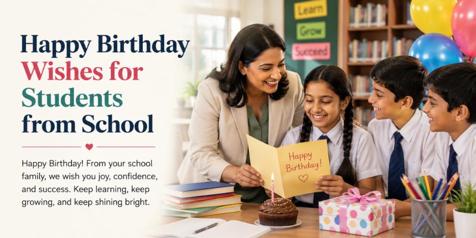 Happy Birthday Wishes for Students from School