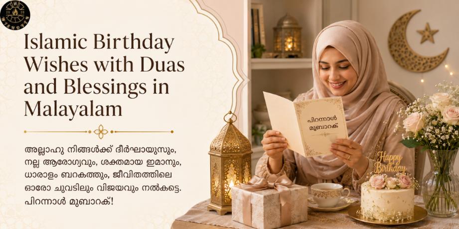 Islamic Birthday Wishes with Duas and Blessings in Malayalam