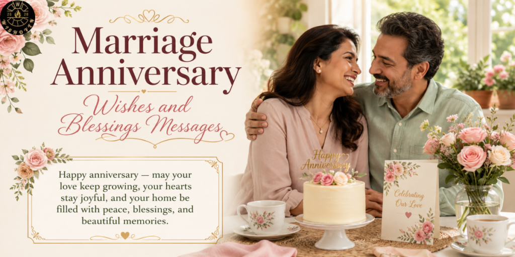Marriage Anniversary Wishes and Blessings Messages
