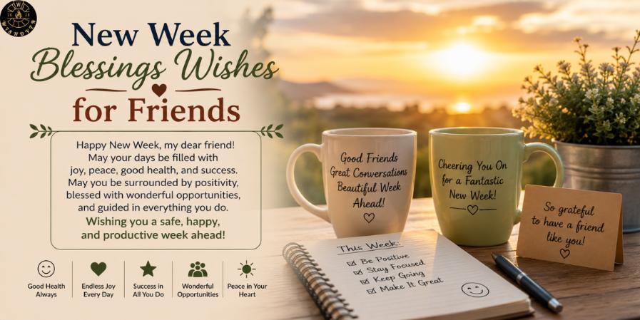 New Week Blessings Wishes for Friends