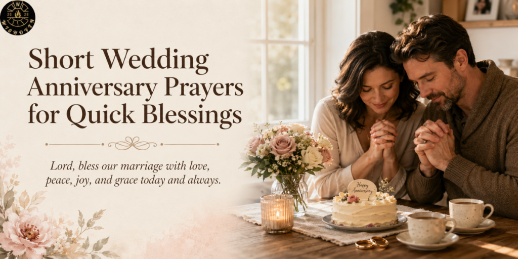 Short Wedding Anniversary Prayers for Quick Blessings