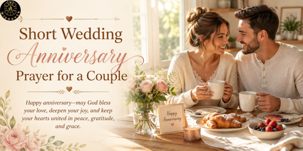 Short wedding anniversary prayer for a couple