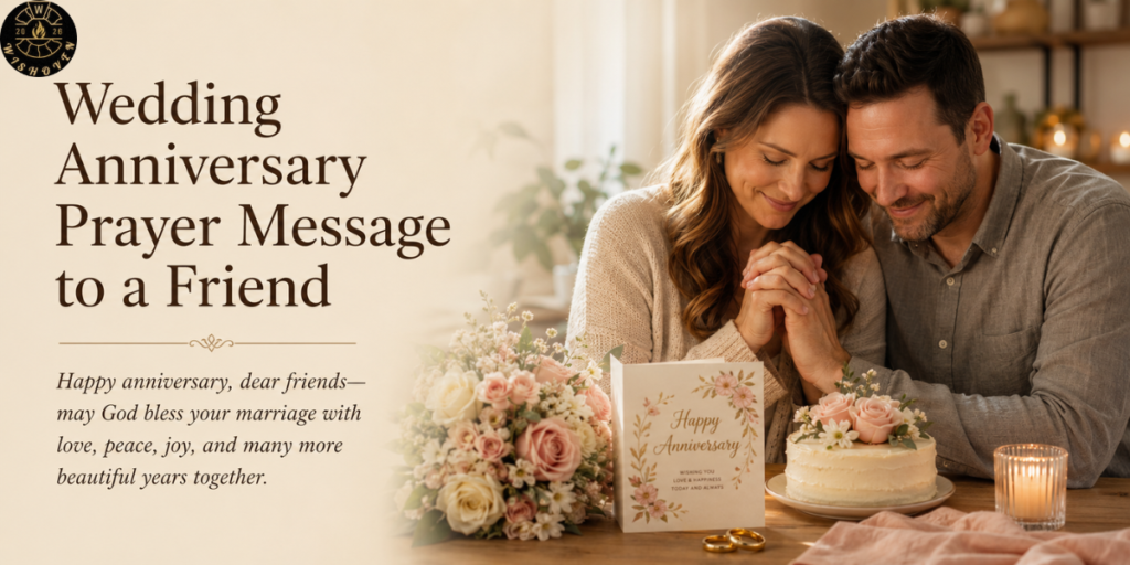 Wedding anniversary prayer message to a friend