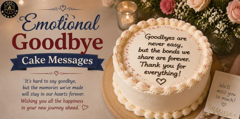 Emotional Goodbye Cake Messages