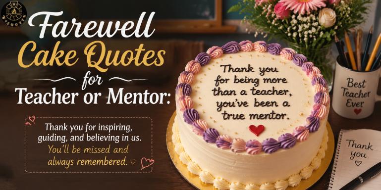 Farewell Cake Quotes for Teacher or Mentor