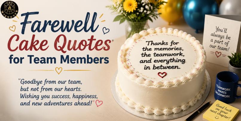 Farewell Cake Quotes for Team Members