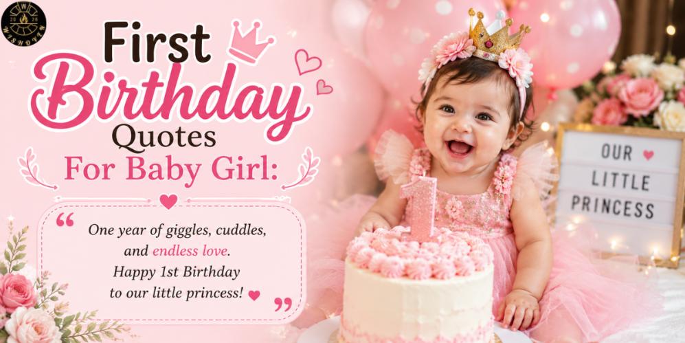 First Birthday Quotes For Baby Girl