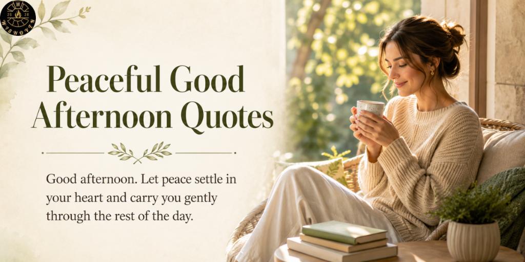 Peaceful Good Afternoon Quotes