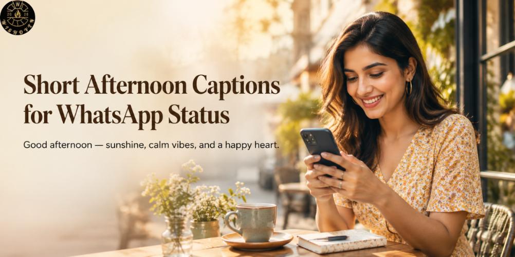 Short Afternoon Captions for WhatsApp Status