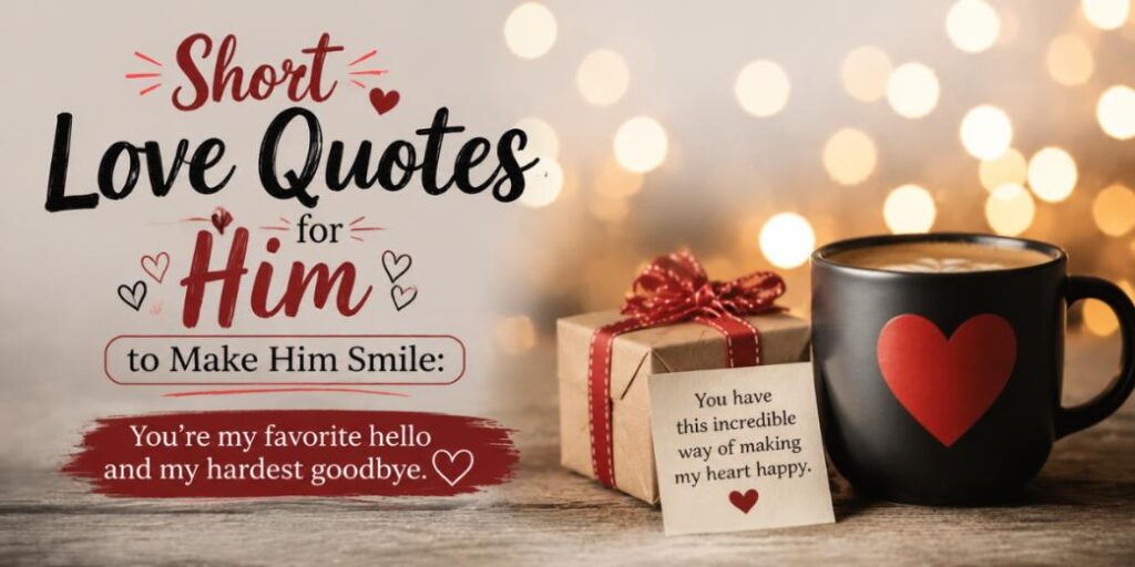 Short Love Quotes for Him to Make Him Smile
