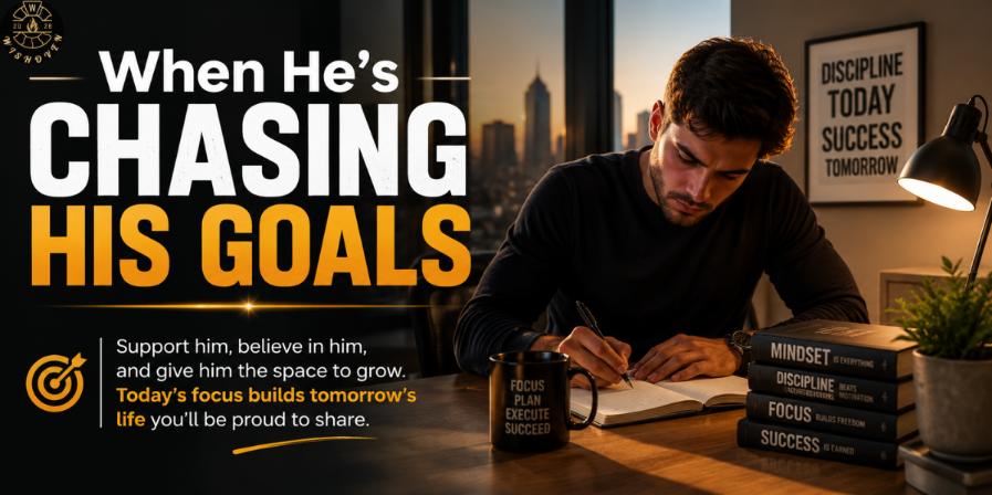 When He’s Chasing His Goals